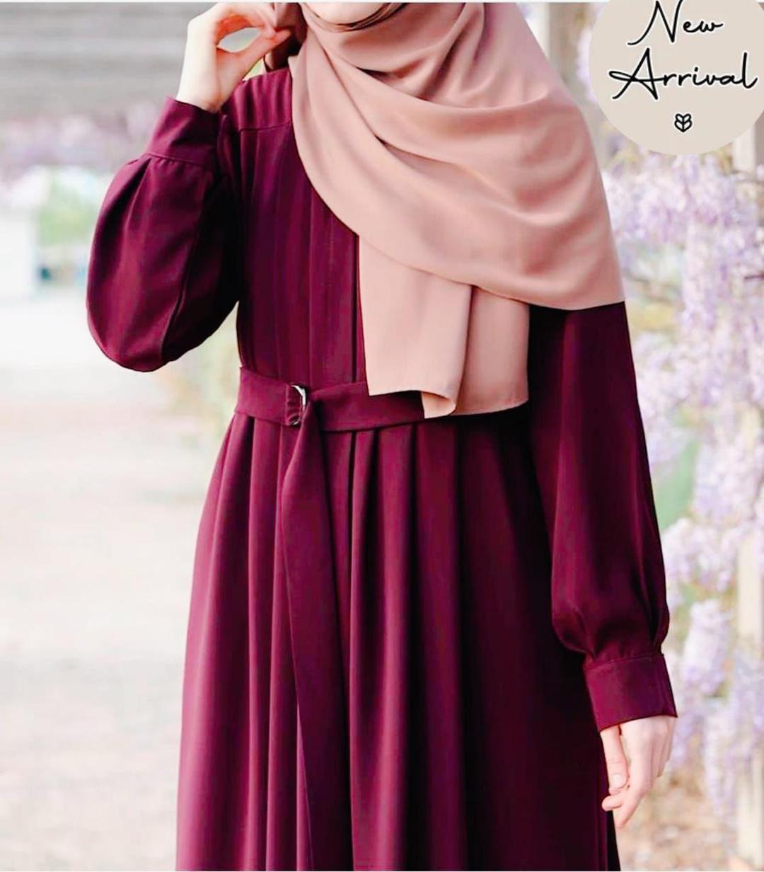 Maroon Georgette Full Abaya for Women