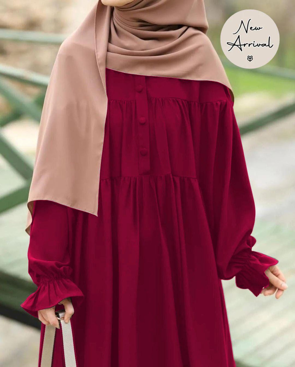 Women's Black Georgette Full Abaya 54" Long