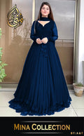 3 Pcs Women's Stitched Chiffon Embroidered Maxi Suit