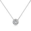 Silver Plated Zircon Pendant Necklace for Women