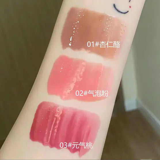 Kekemood Moisturizing Nude Lip Gloss, Water-Glossy Mirror Lipstick, Low-Saturation Natural Look, Brightening, Affordable Glass Lip Mud in Nude Color