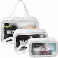 3-Piece Wash Bag Set for Makeup Storage