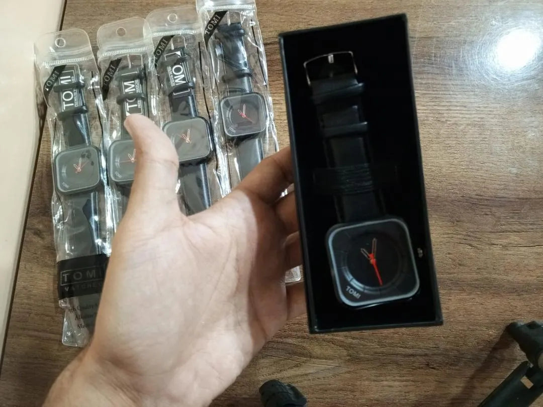 Men's Modern Stylish Strap Watch - Random Multicolor - Without Box - Art# M247-Tom-Sq900370B-WoB-0016