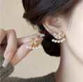 Butterfly Design Silver Plated Zircon Earrings