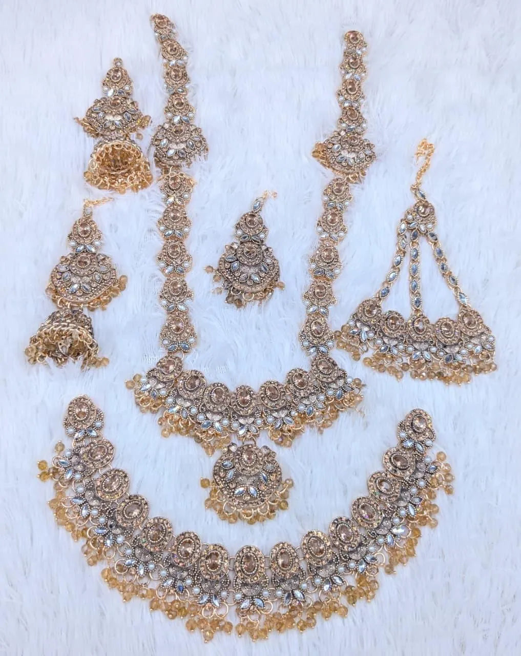Exquisite Maroon Bridal Set
