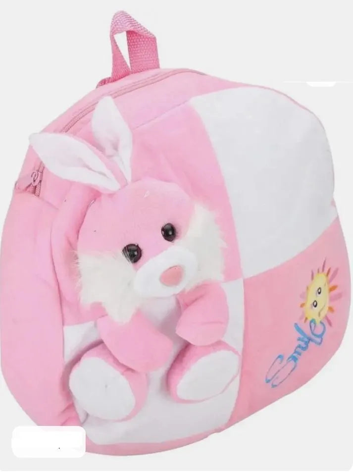 Pink Plush Bunny Backpack for Girls Kids School Play