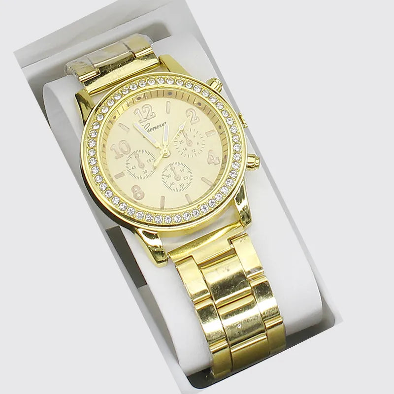 watch 5pcs/set new watch women's fashion quartz watch + jewelry suit foreign trade watch wholesale
