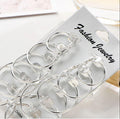 Plain Silver Hoops, Pack Of 6