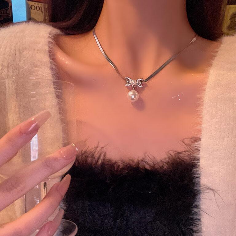 Pearl Stone Gold Plated Necklace