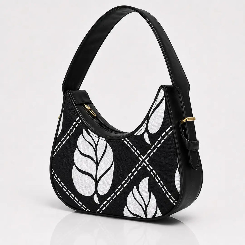 Floral Hobo Bag Canvas Adjustable Handle