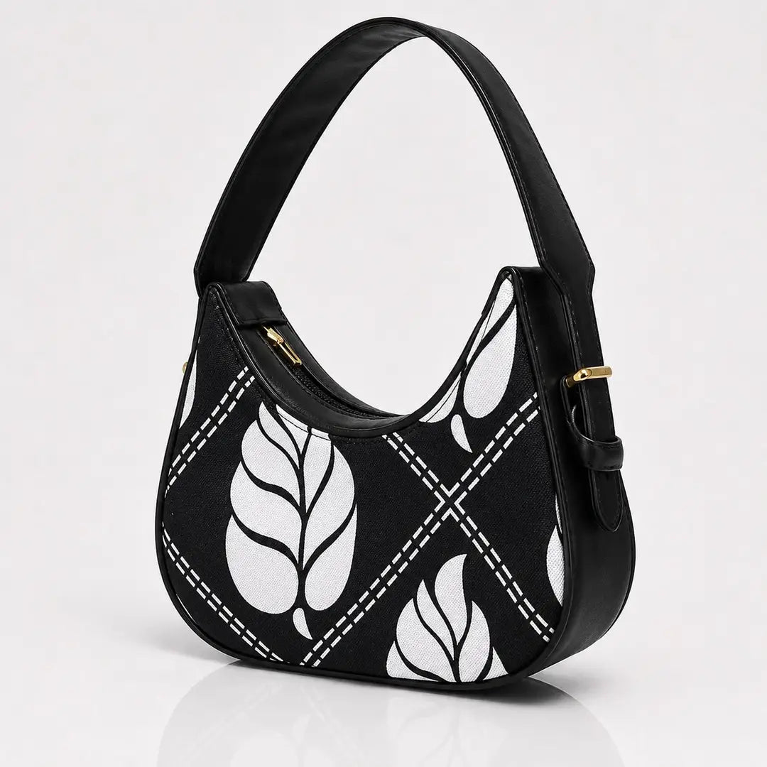 Floral Hobo Bag Canvas Adjustable Handle