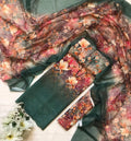 Chicken Kari Swiss Lawn 3 Piece Suit for Women | Digital Printed Lawn Dress with Aari Embroidered Chiffon Dupatta | Unstitched Summer Collection