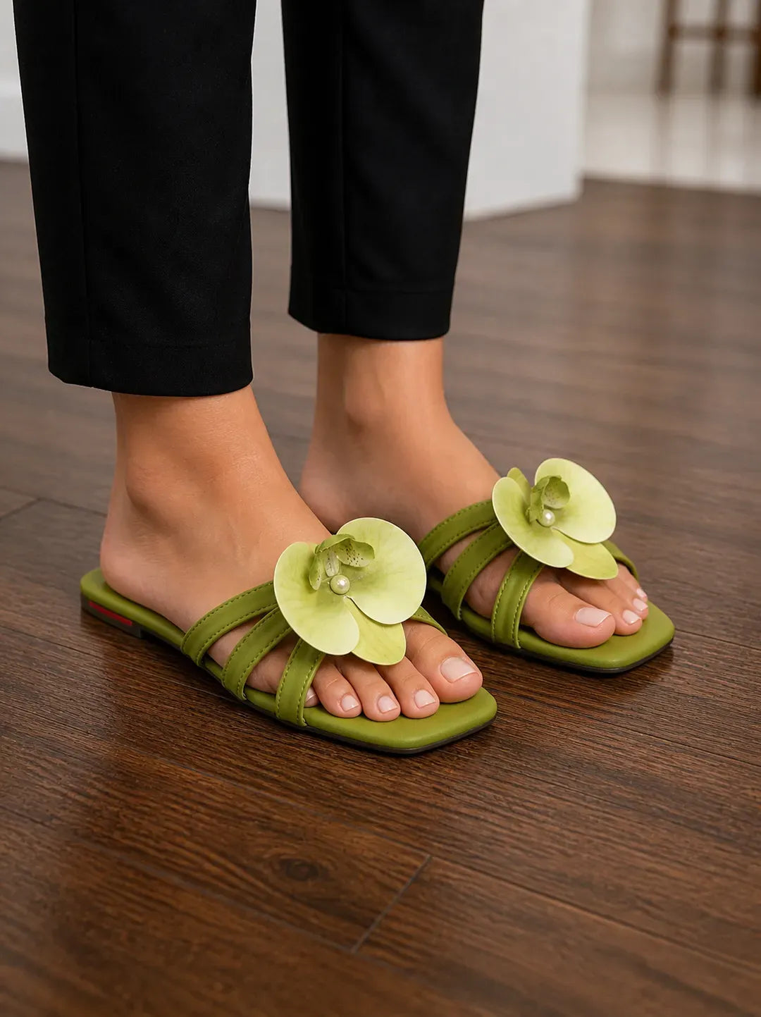 Floral Slip On Sandals for Women