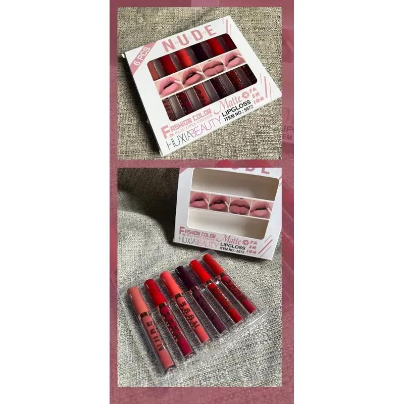 Matte Lip Gloss Set 6 Pcs Long Lasting Pakistani Skin