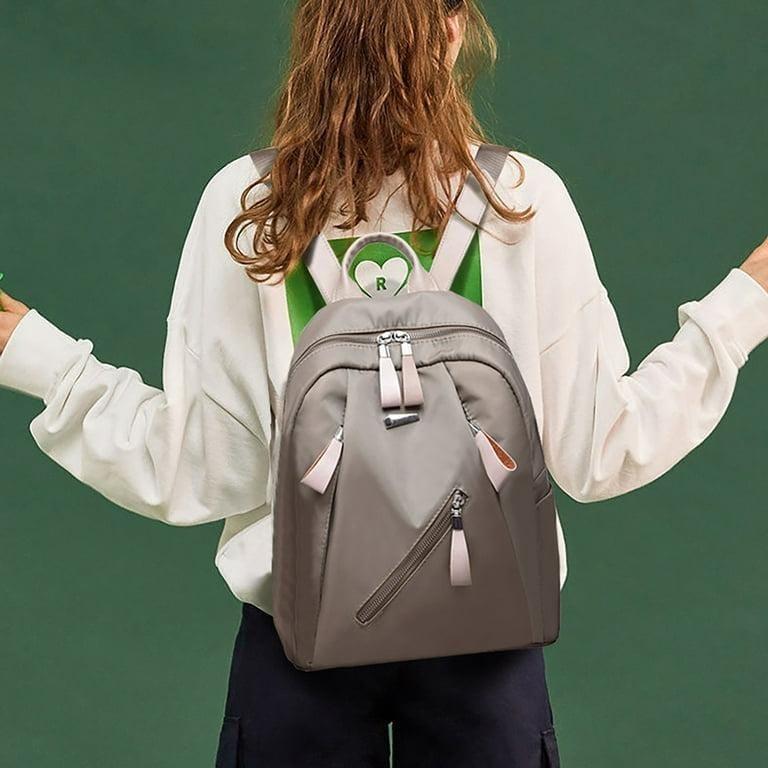 Casual Faux Leather Backpack - 1 Pc Waterproof Multicolor