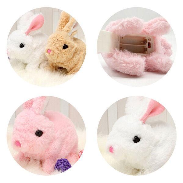 Plush Walking Rabbit Toy for Kids 3 Colors
