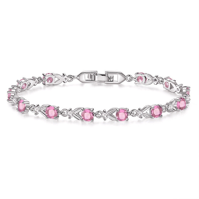 Multicolored Gemstone Bracelet for Women with Gold Plating