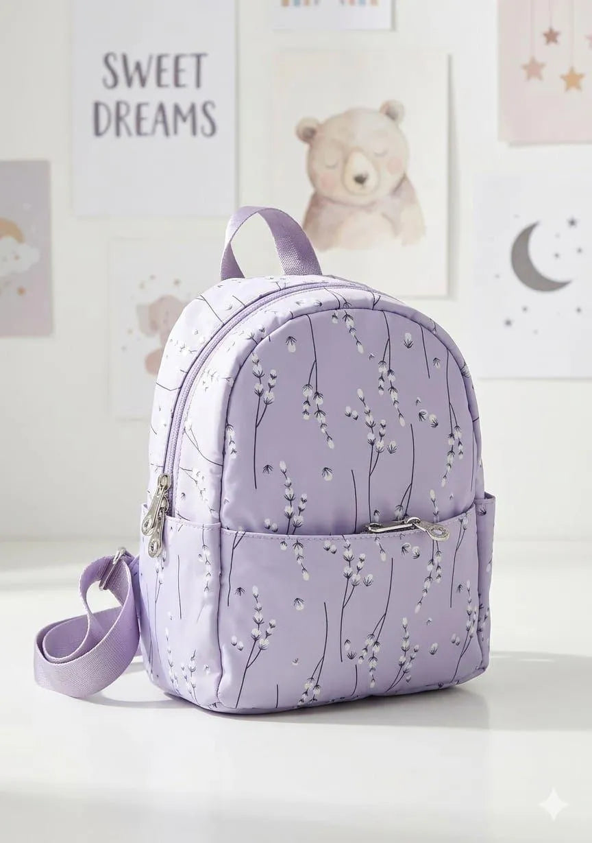 Medium Colorful Tropical Print Backpack for Girls
