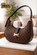 Louis Vuitton Style Shoulder Bag Multicolor Textured Rexine Women