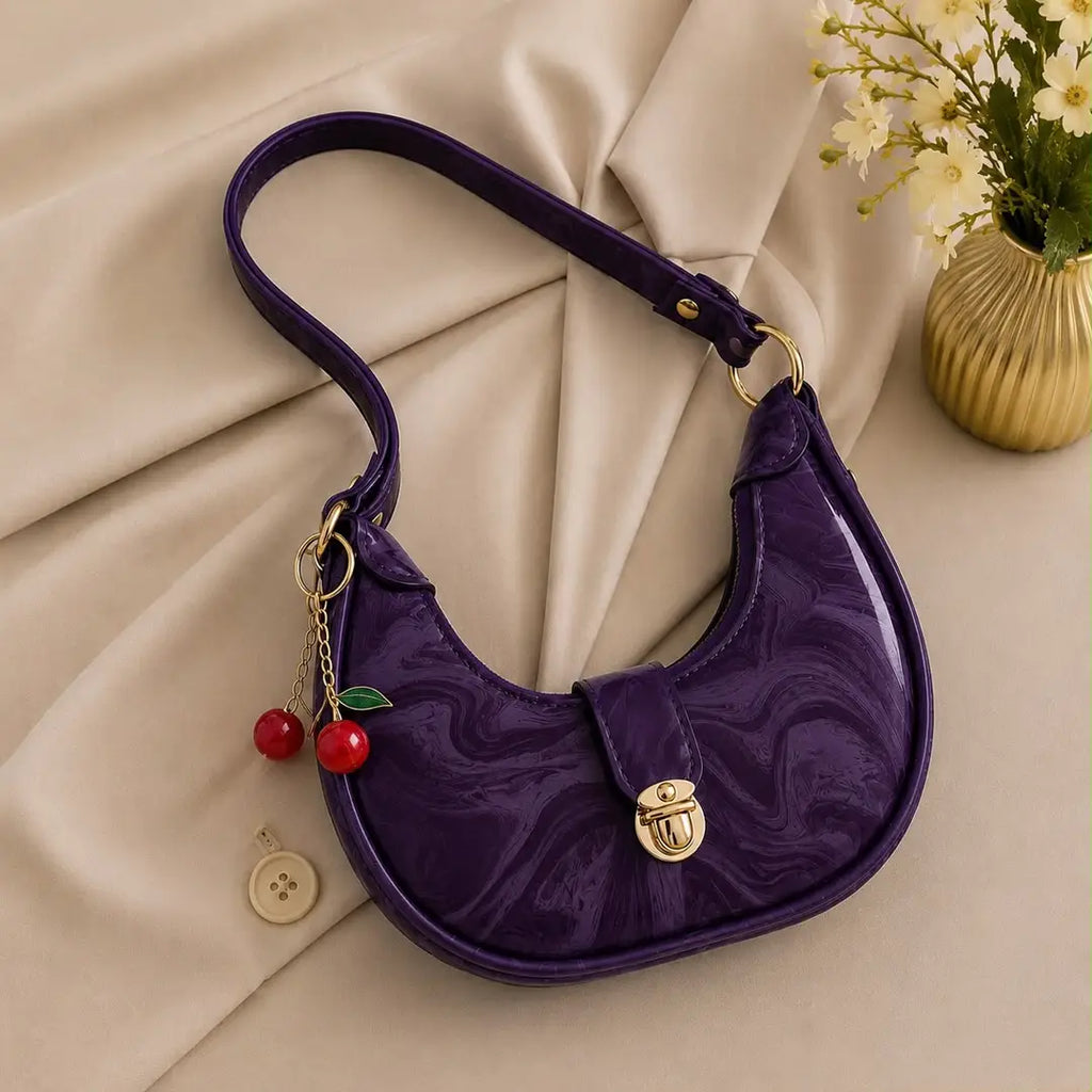 Women's Leather Printed Shoulder Bag
