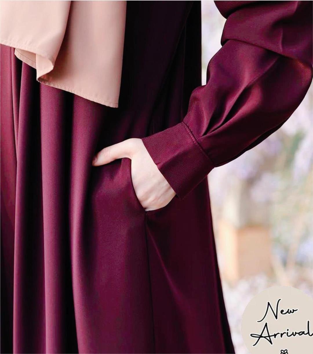 Maroon Georgette Full Abaya for Women