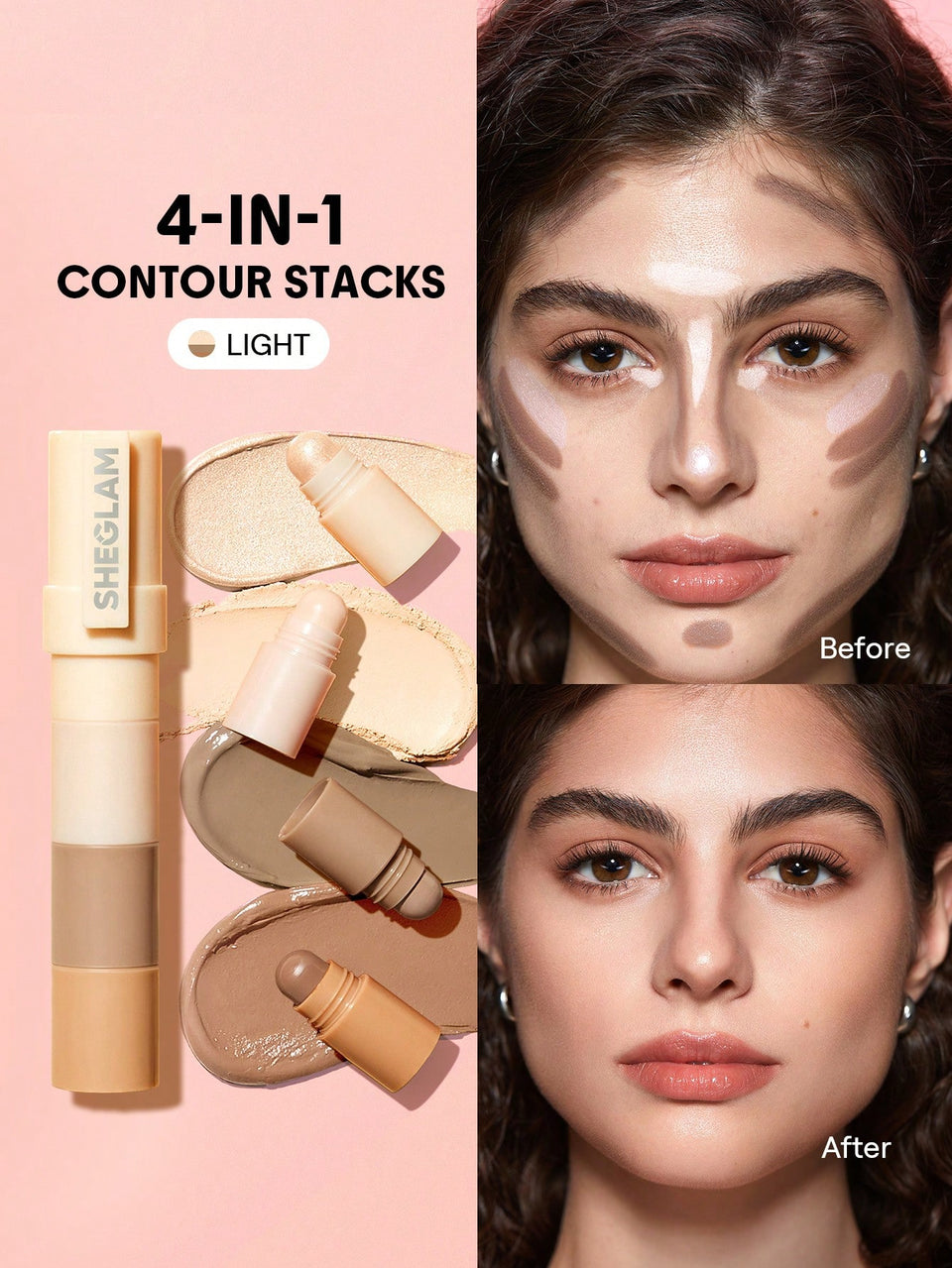 SHEGLAM Multi-Glam Face Pen-Medium Contour Stick Light