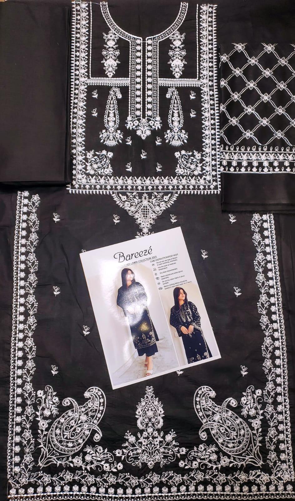 2 Pcs Women's Unstitched Embroidered Suit