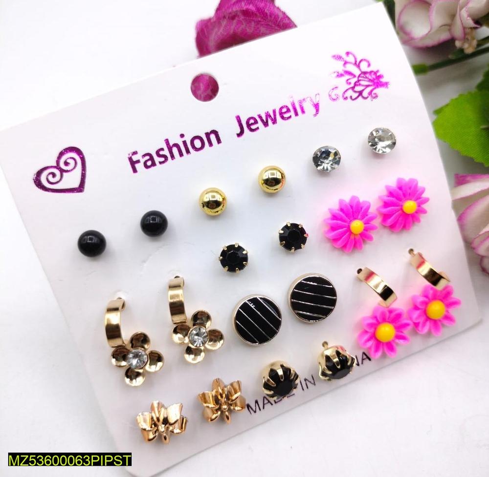 Trendy Artificial Stones Ear Studs