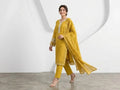Mustard Embroidered 3Pcs Cotton Lawn