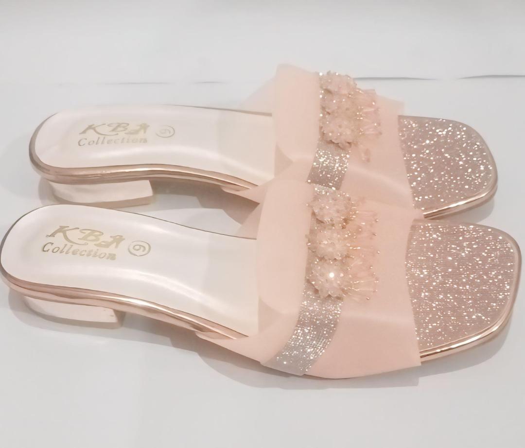 Women's Pink Rexine Fancy Sandals Size 7-11