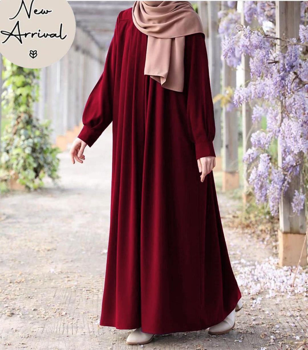 Maroon Georgette Full Abaya for Women