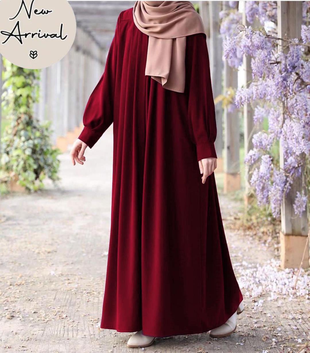 Maroon Georgette Full Abaya for Women
