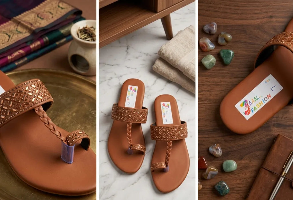 Women Brown Rhinestone Slippers Mustard