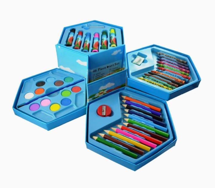 Creative Art & Craft Kit - 46 Pcs in Vibrant Blue and Pink