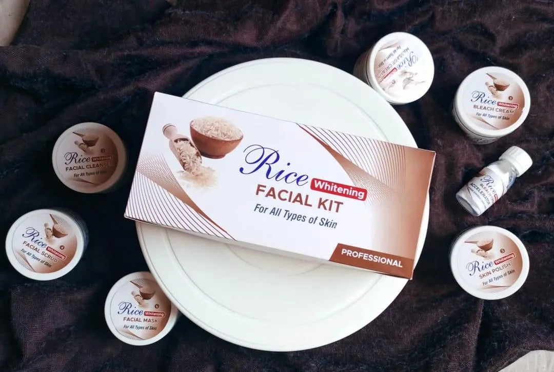 Rice Whitening Facial Kit 7 Pcs All Skin Types