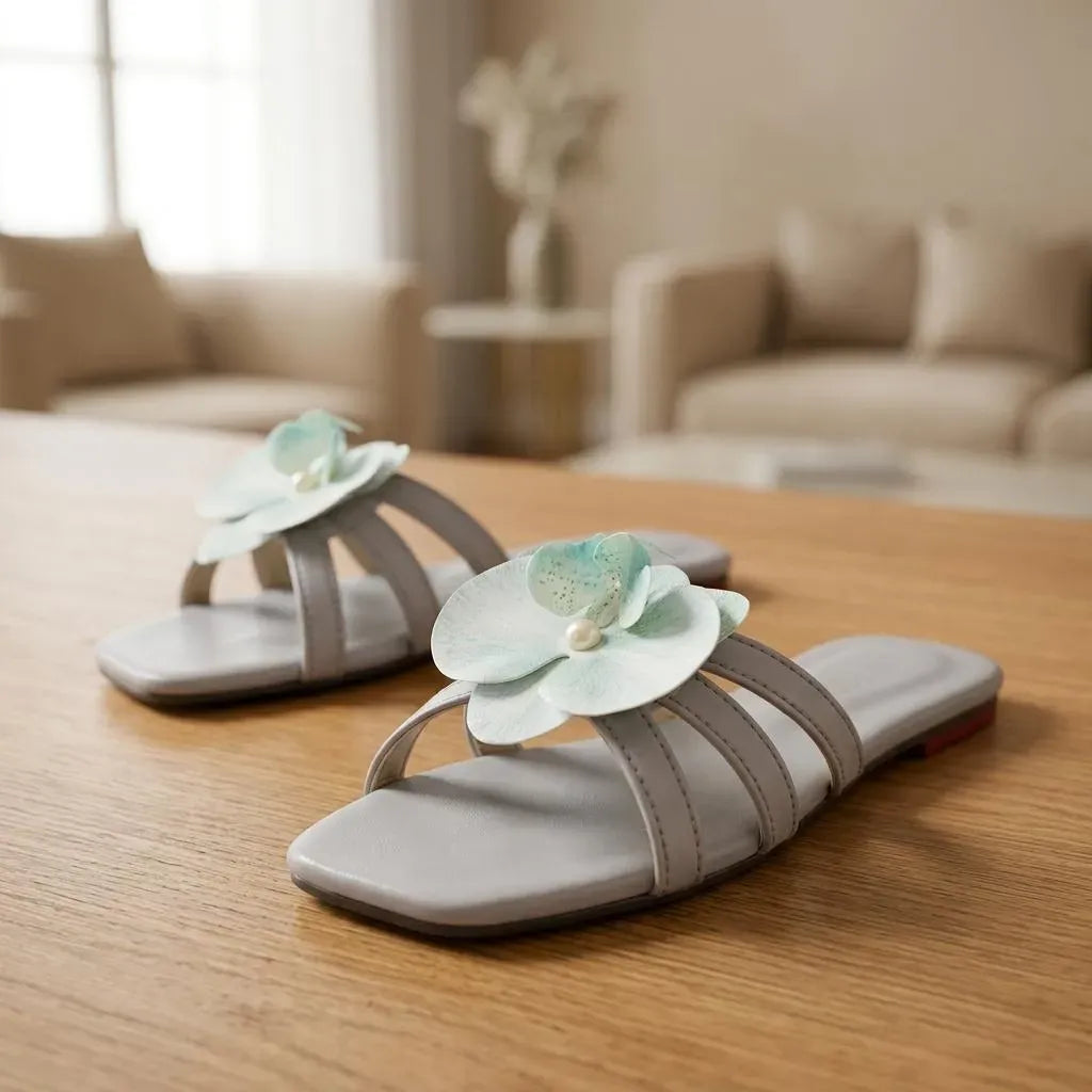 Floral Slip On Sandals for Women