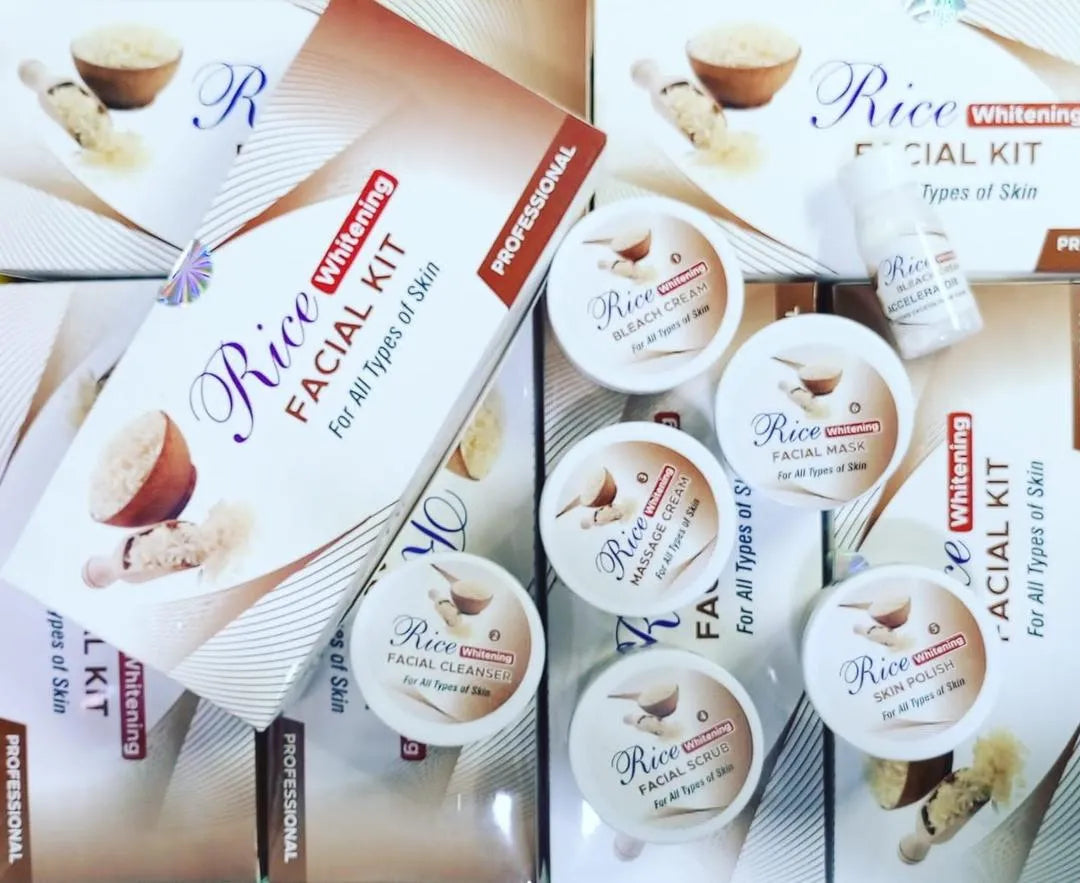 Rice Whitening Facial Kit 7 Pcs All Skin Types