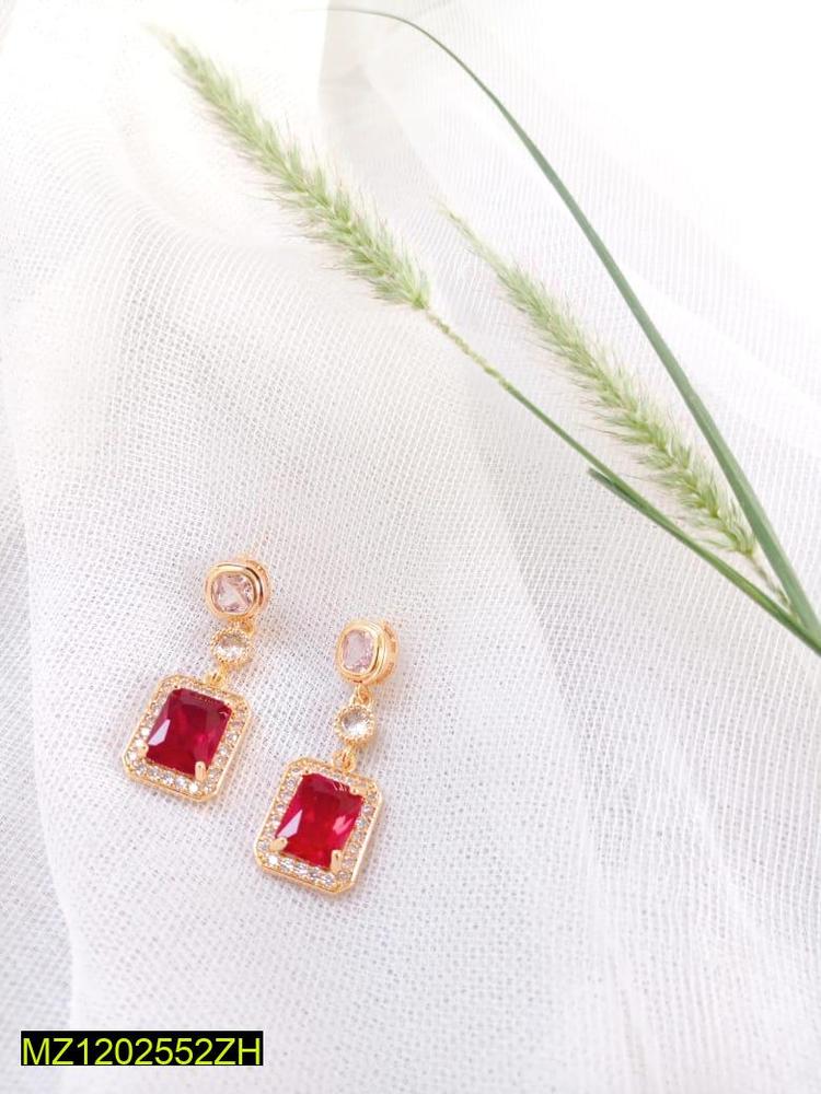 Gold Plated Zircon Earrings